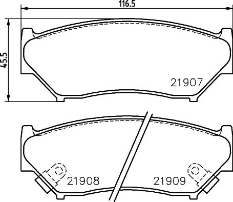 HELLA 8DB 355 016-911 - Əyləc altlığı dəsti, əyləc diski furqanavto.az