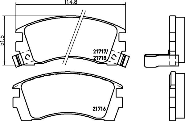 HELLA 8DB 355 016-551 - Əyləc altlığı dəsti, əyləc diski furqanavto.az