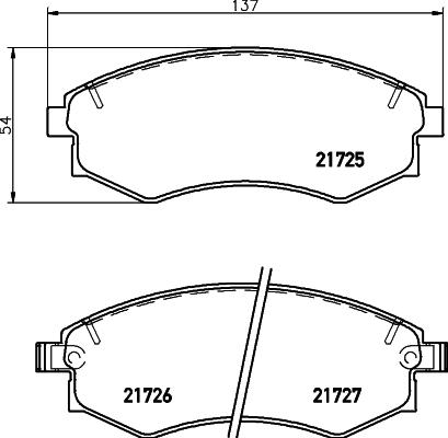 HELLA 8DB 355 016-691 - Əyləc altlığı dəsti, əyləc diski furqanavto.az