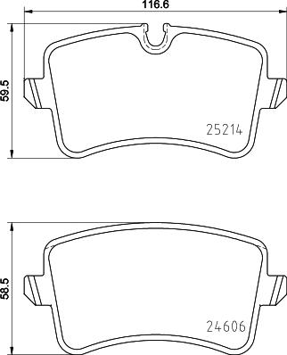 HELLA 8DB 355 016-061 - Əyləc altlığı dəsti, əyləc diski furqanavto.az