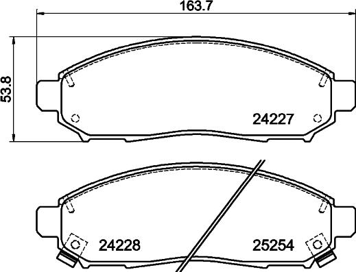 HELLA 8DB 355 016-121 - Əyləc altlığı dəsti, əyləc diski furqanavto.az