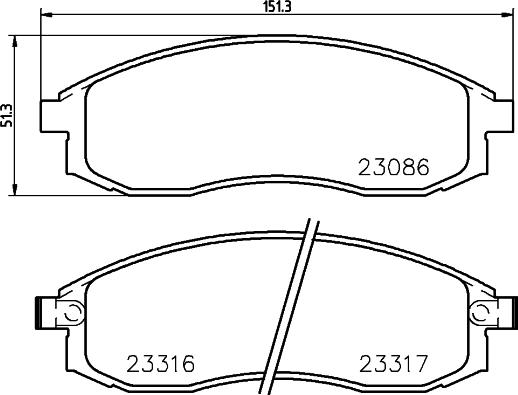 HELLA 8DB 355 016-891 - Əyləc altlığı dəsti, əyləc diski furqanavto.az