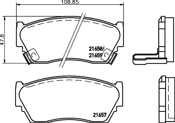 HELLA 8DB 355 045-011 - Əyləc altlığı dəsti, əyləc diski furqanavto.az