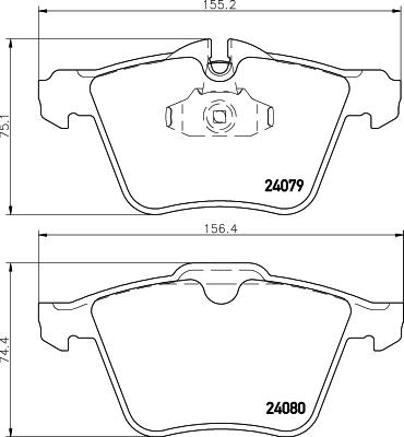 HELLA 8DB 355 016-291 - Əyləc altlığı dəsti, əyləc diski furqanavto.az