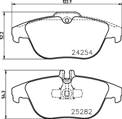 HELLA 8DB 355 016-281 - Əyləc altlığı dəsti, əyləc diski furqanavto.az