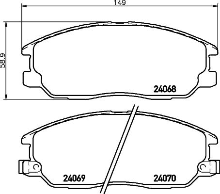 HELLA 8DB 355 010-451 - Əyləc altlığı dəsti, əyləc diski furqanavto.az