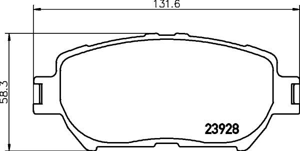 HELLA 8DB 355 010-431 - Əyləc altlığı dəsti, əyləc diski furqanavto.az