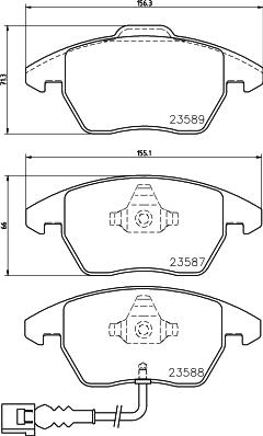 HELLA 8DB 355 010-581 - Əyləc altlığı dəsti, əyləc diski furqanavto.az