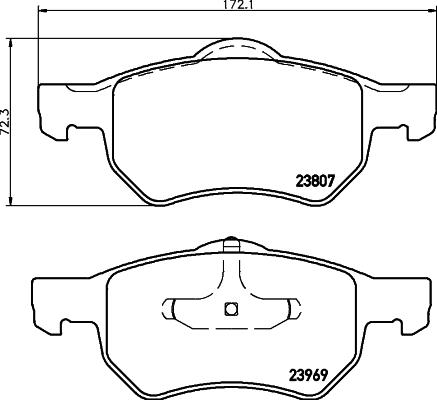 HELLA 8DB 355 010-641 - Əyləc altlığı dəsti, əyləc diski furqanavto.az