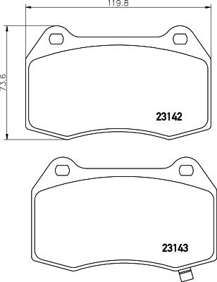 HELLA 8DB 355 010-681 - Əyləc altlığı dəsti, əyləc diski furqanavto.az