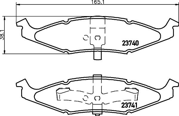 HELLA 8DB 355 010-081 - Əyləc altlığı dəsti, əyləc diski furqanavto.az