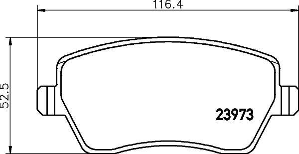 HELLA 8DB 355 010-851 - Əyləc altlığı dəsti, əyləc diski furqanavto.az