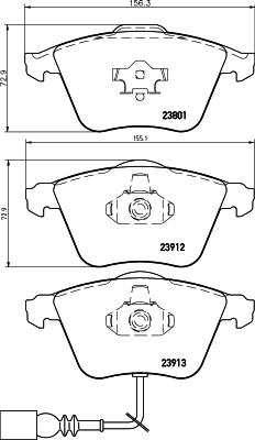 HELLA 8DB 355 010-351 - Əyləc altlığı dəsti, əyləc diski furqanavto.az