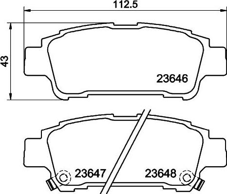 HELLA 8DB 355 010-311 - Əyləc altlığı dəsti, əyləc diski furqanavto.az