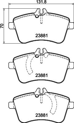 HELLA 8DB 355 010-331 - Əyləc altlığı dəsti, əyləc diski furqanavto.az