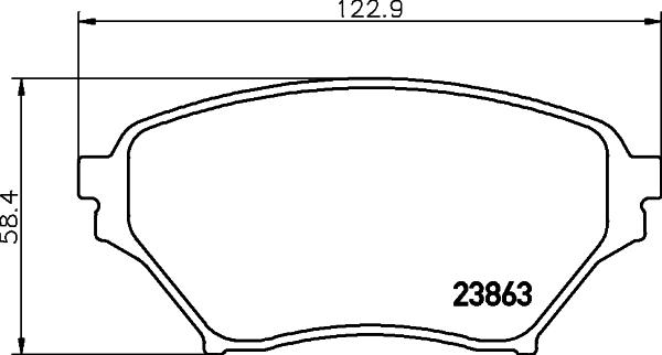 HELLA 8DB 355 010-261 - Əyləc altlığı dəsti, əyləc diski furqanavto.az