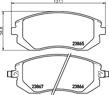 HELLA 8DB 355 010-211 - Əyləc altlığı dəsti, əyləc diski furqanavto.az