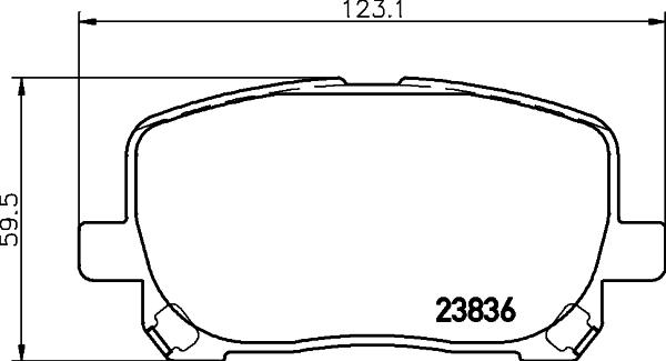 HELLA 8DB 355 010-221 - Əyləc altlığı dəsti, əyləc diski furqanavto.az