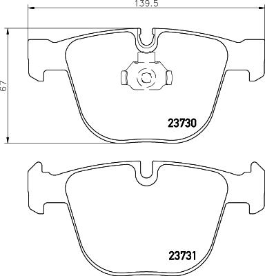 HELLA 8DB 355 010-751 - Əyləc altlığı dəsti, əyləc diski www.furqanavto.az