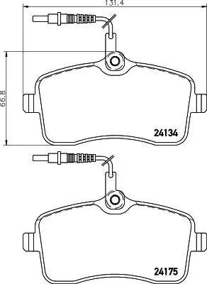 HELLA 8DB 355 011-481 - Əyləc altlığı dəsti, əyləc diski furqanavto.az