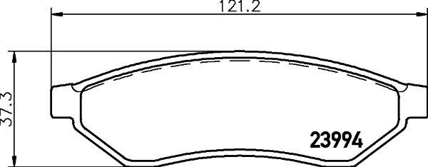 HELLA 8DB 355 011-671 - Əyləc altlığı dəsti, əyləc diski furqanavto.az