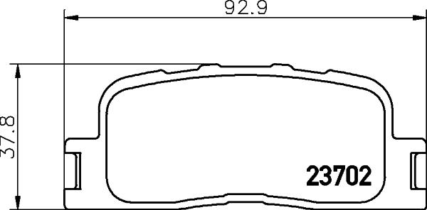 HELLA 8DB 355 011-001 - Əyləc altlığı dəsti, əyləc diski furqanavto.az