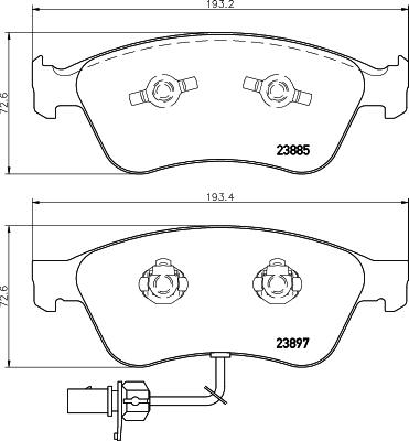 HELLA 8DB 355 011-021 - Əyləc altlığı dəsti, əyləc diski furqanavto.az