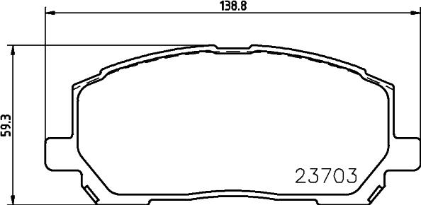 HELLA 8DB 355 011-161 - Əyləc altlığı dəsti, əyləc diski furqanavto.az