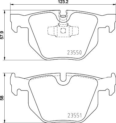 HELLA 8DB 355 011-801 - Əyləc altlığı dəsti, əyləc diski www.furqanavto.az