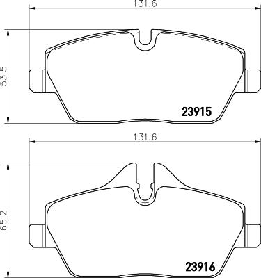 HELLA 8DB 355 011-261 - Əyləc altlığı dəsti, əyləc diski furqanavto.az