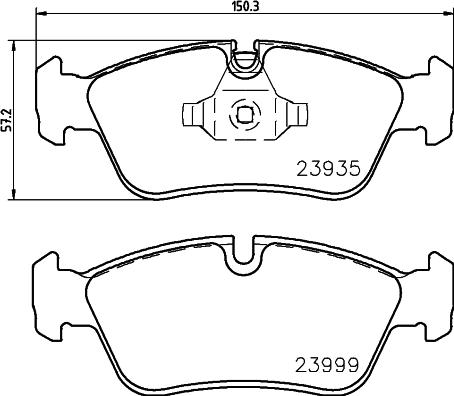 HELLA 8DB 355 011-281 - Əyləc altlığı dəsti, əyləc diski furqanavto.az