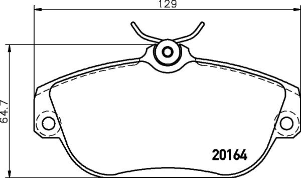 HELLA 8DB 355 018-001 - Əyləc altlığı dəsti, əyləc diski furqanavto.az