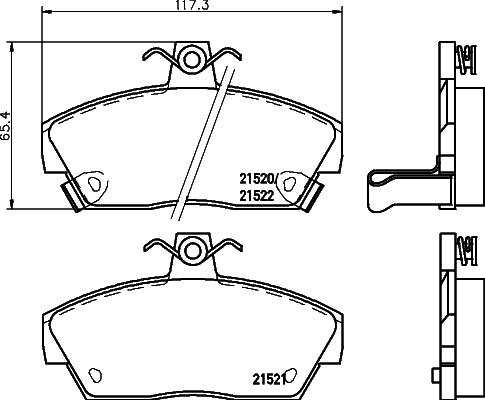 HELLA 8DB 355 018-161 - Əyləc altlığı dəsti, əyləc diski furqanavto.az