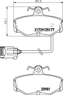 HELLA 8DB 355 018-121 - Əyləc altlığı dəsti, əyləc diski furqanavto.az