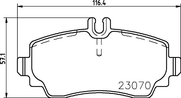 HELLA 8DB 355 018-881 - Əyləc altlığı dəsti, əyləc diski furqanavto.az