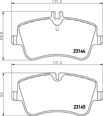 HELLA 8DB 355 018-331 - Əyləc altlığı dəsti, əyləc diski furqanavto.az