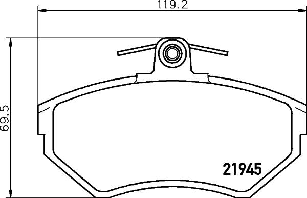 HELLA 8DB 355 018-251 - Əyləc altlığı dəsti, əyləc diski www.furqanavto.az