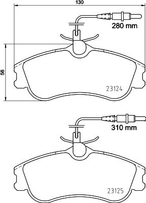 HELLA 8DB 355 018-261 - Əyləc altlığı dəsti, əyləc diski furqanavto.az