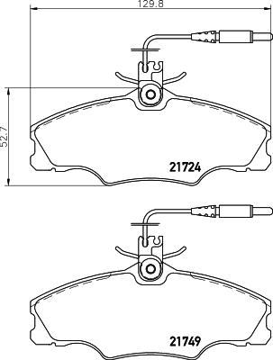 HELLA 8DB 355 018-201 - Əyləc altlığı dəsti, əyləc diski www.furqanavto.az