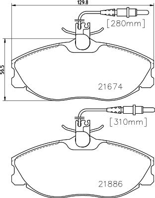 HELLA 8DB 355 018-221 - Əyləc altlığı dəsti, əyləc diski furqanavto.az