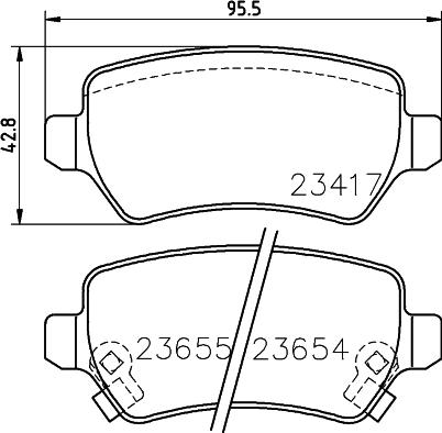 HELLA 8DB 355 018-781 - Əyləc altlığı dəsti, əyləc diski furqanavto.az