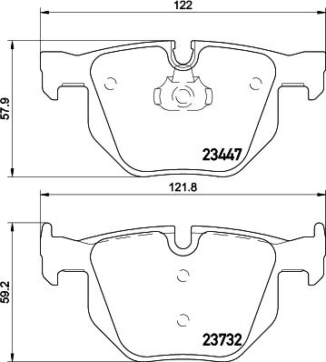 HELLA 8DB 355 013-941 - Əyləc altlığı dəsti, əyləc diski furqanavto.az