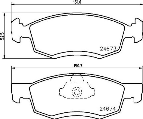 HELLA 8DB 355 013-951 - Əyləc altlığı dəsti, əyləc diski furqanavto.az