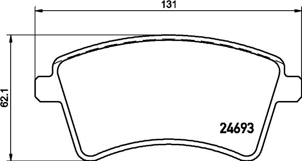 HELLA 8DB 355 013-961 - Əyləc altlığı dəsti, əyləc diski furqanavto.az