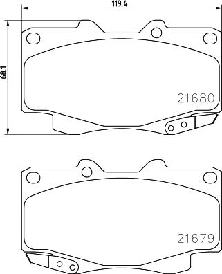 HELLA 8DB 355 013-481 - Əyləc altlığı dəsti, əyləc diski furqanavto.az