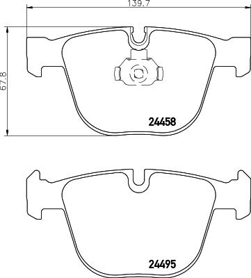 HELLA 8DB 355 013-171 - Əyləc altlığı dəsti, əyləc diski furqanavto.az