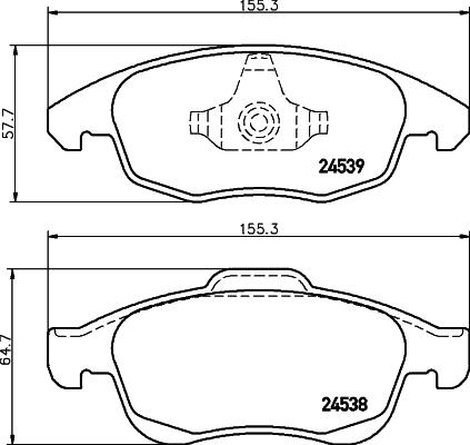 HELLA 8DB 355 013-341 - Əyləc altlığı dəsti, əyləc diski furqanavto.az