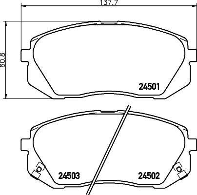 HELLA 8DB 355 012-961 - Əyləc altlığı dəsti, əyləc diski furqanavto.az