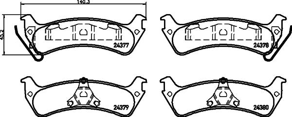 HELLA 8DB 355 012-491 - Əyləc altlığı dəsti, əyləc diski furqanavto.az