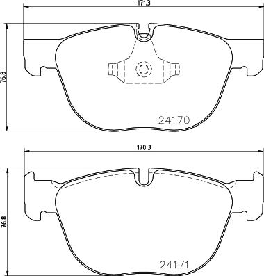 HELLA 8DB 355 026-141 - Əyləc altlığı dəsti, əyləc diski furqanavto.az